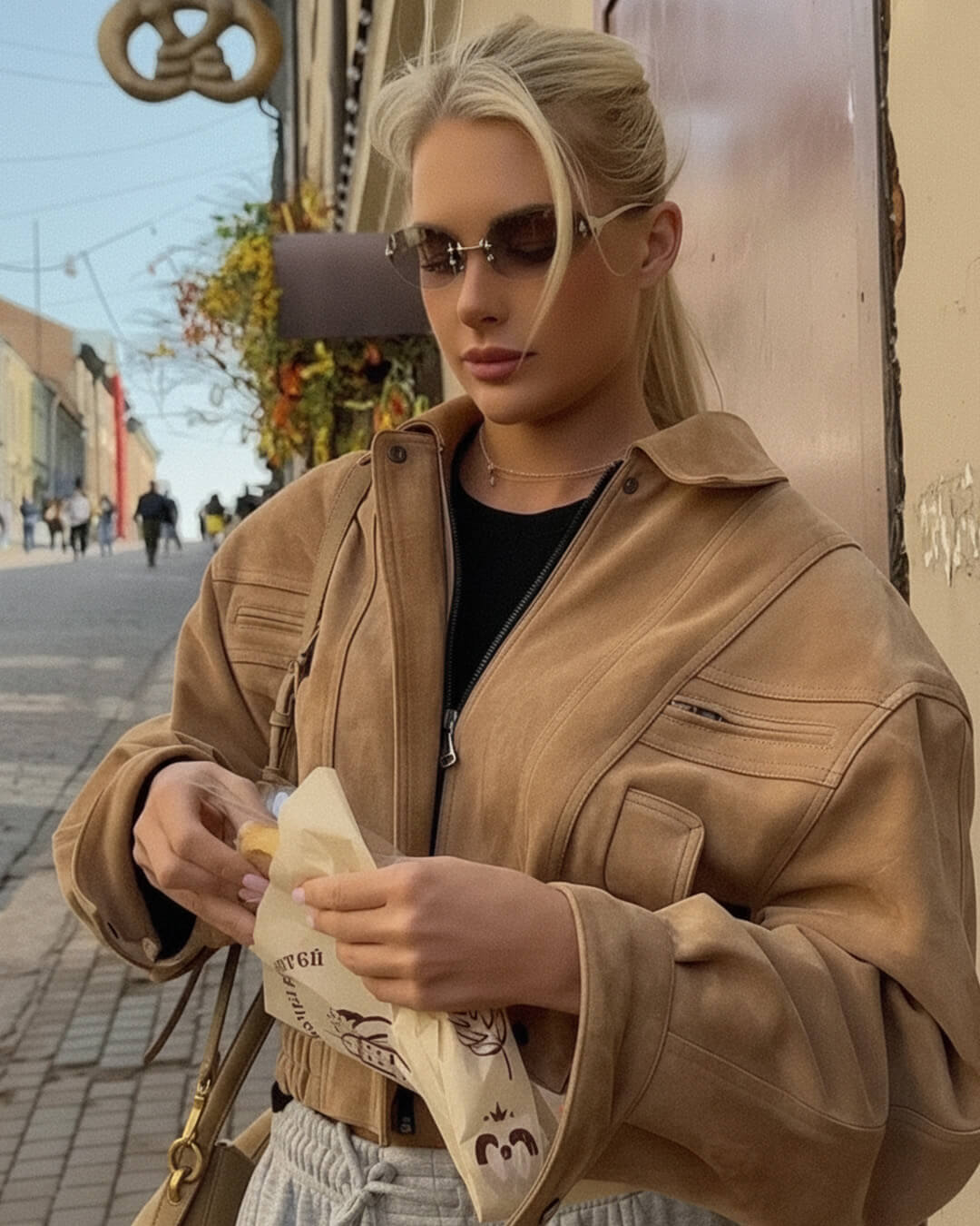 ZEYA - Kesha Suede Lapel Jacket