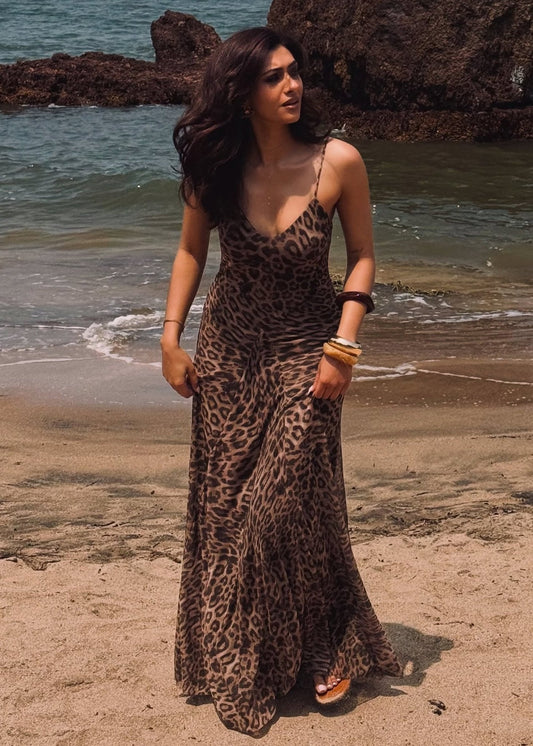 ZEYA - Lara Leopard Print Maxi Dress