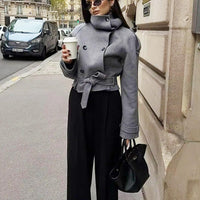 Lara Stand Collar Short Trench Coat