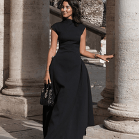 Lia Mock Neck Maxi Dress
