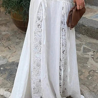 Lilith Boho Lace Patchwork Maxi Skirt