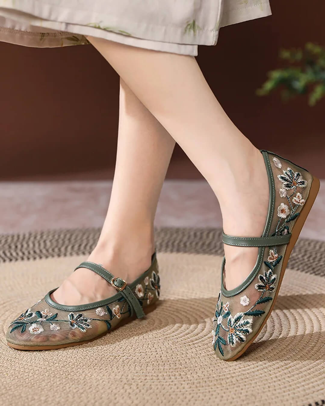 ZEYA - Lisbeth Embroidered Ballet Flats