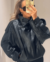 Lucille Asymmetrical Leather Jacket