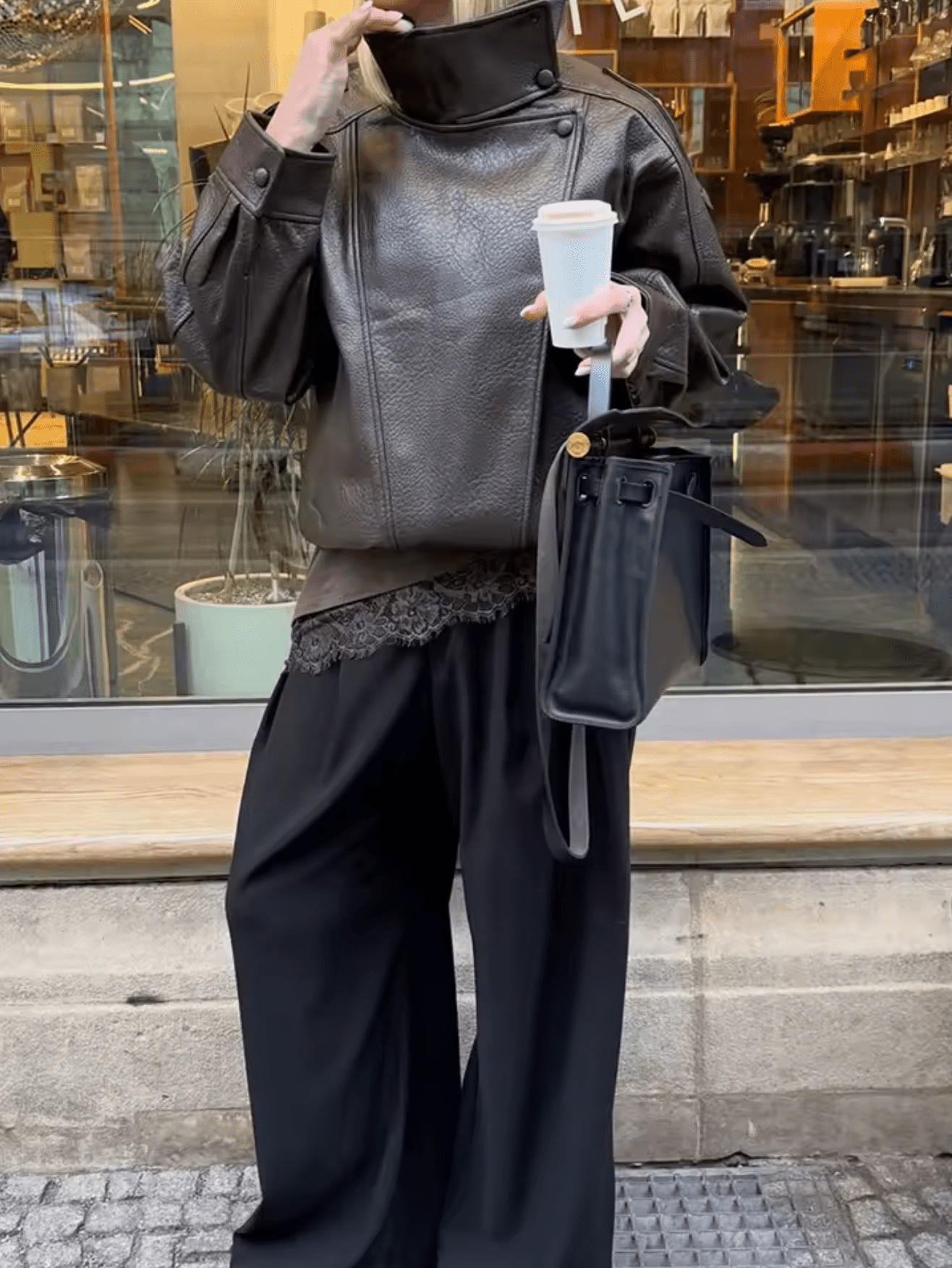 ZEYA - Lucille Asymmetrical Leather Jacket