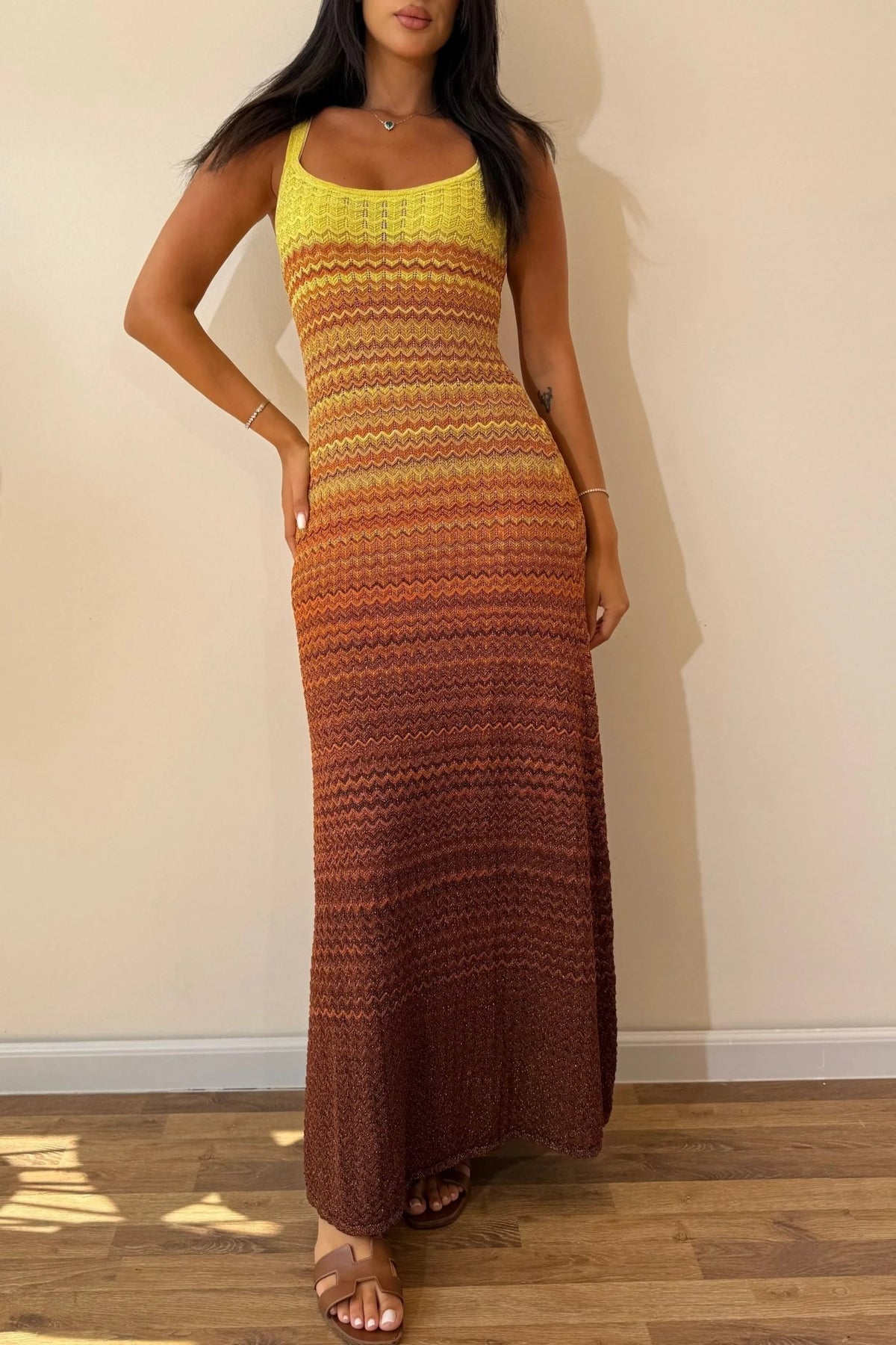 ZEYA - Margot Sunset Knit Maxi Dress