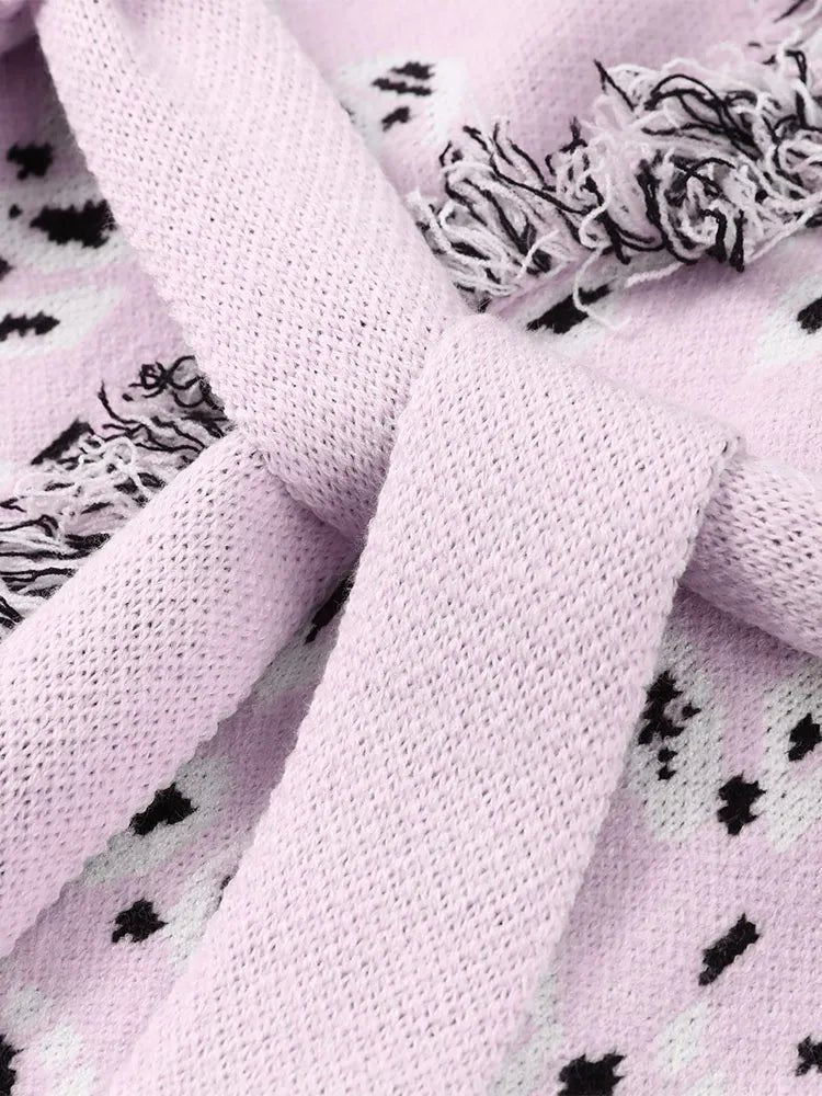 ZEYA - Martha Lace Up Tasseled Cardigan