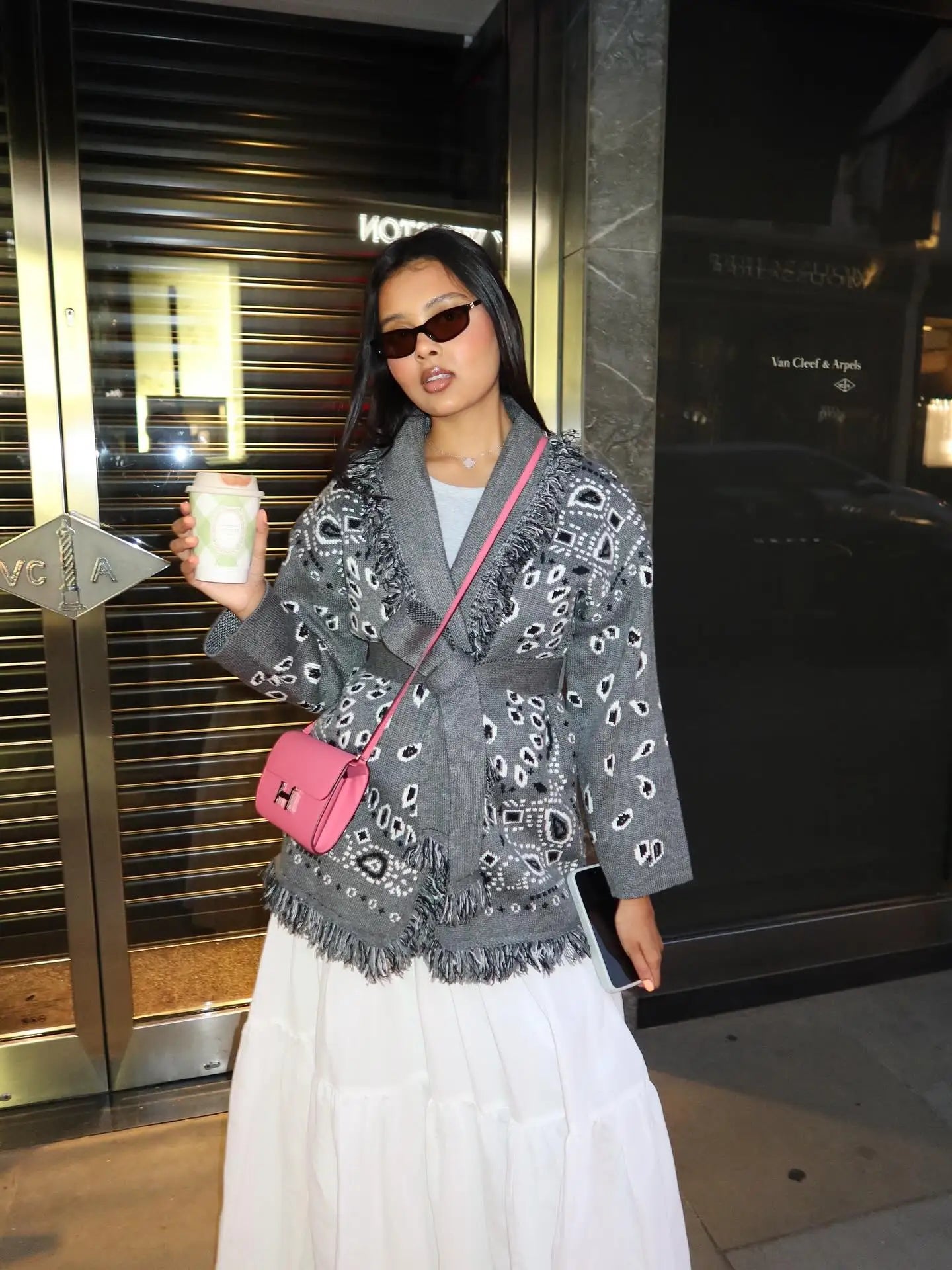 ZEYA - Martha Lace Up Tasseled Cardigan