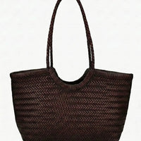 Mica Woven Faux Leather Bag
