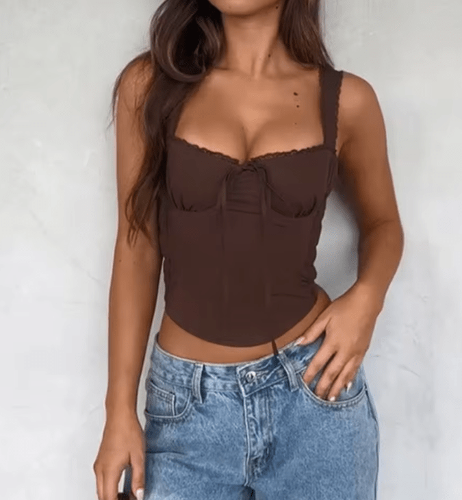 ZEYA - Mika Lace Trim Cami Top
