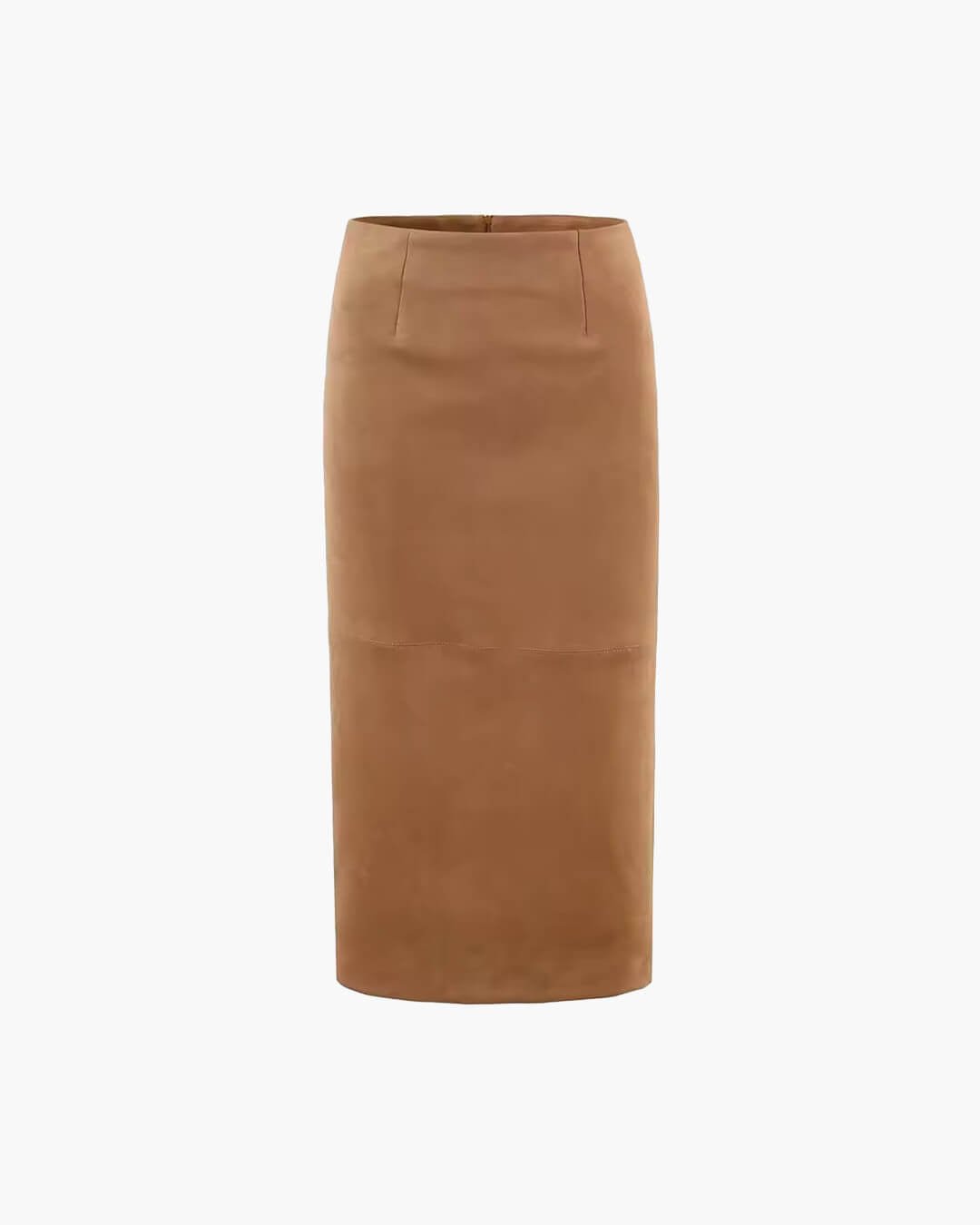 ZEYA - Mina High-Waist Faux Suede Midi Skirt