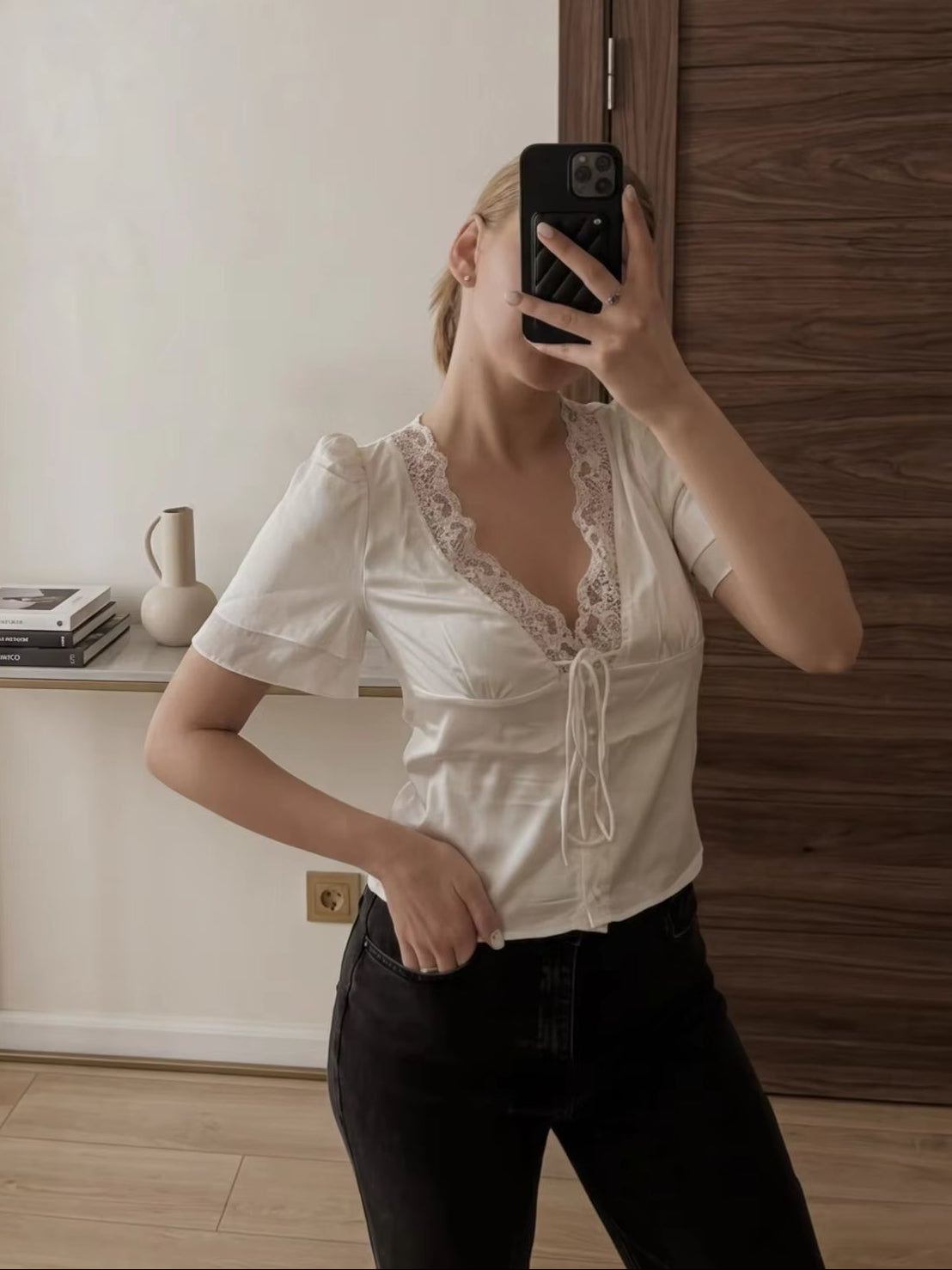ZEYA - Mira Satin Lace Blouse