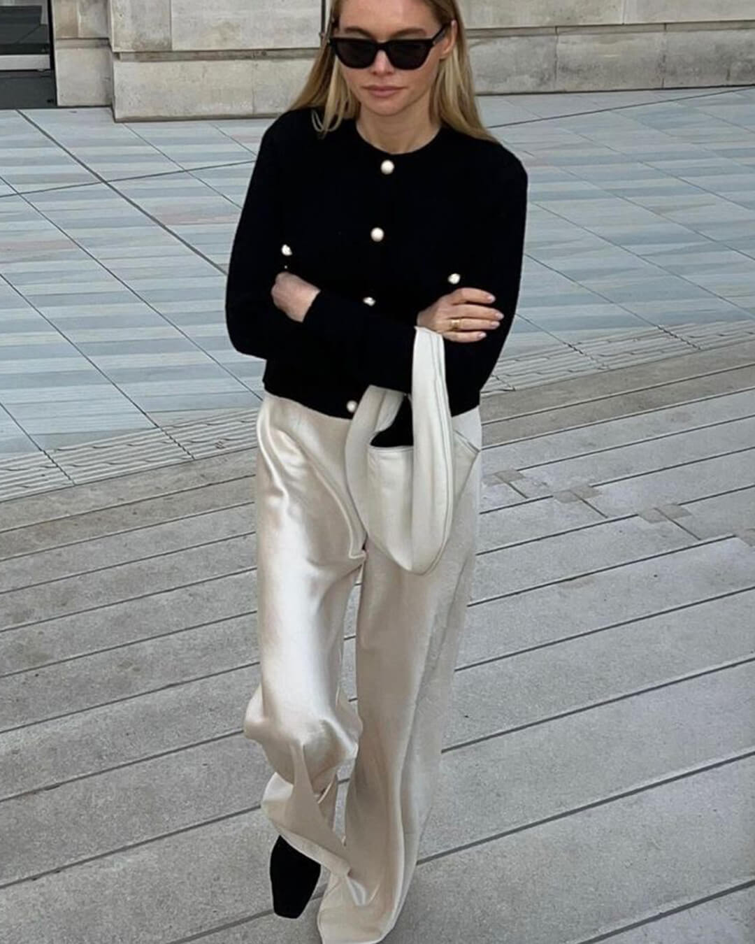 ZEYA - Nenita Wide Leg Satin Trousers