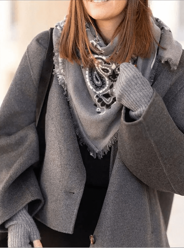 ZEYA - Reese Paisley Knitted Bandana Scarf