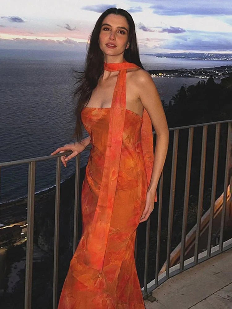 ZEYA - Rina Strapless Mesh Maxi Dress