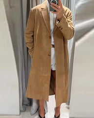 Sabrina Suede Trench Coat