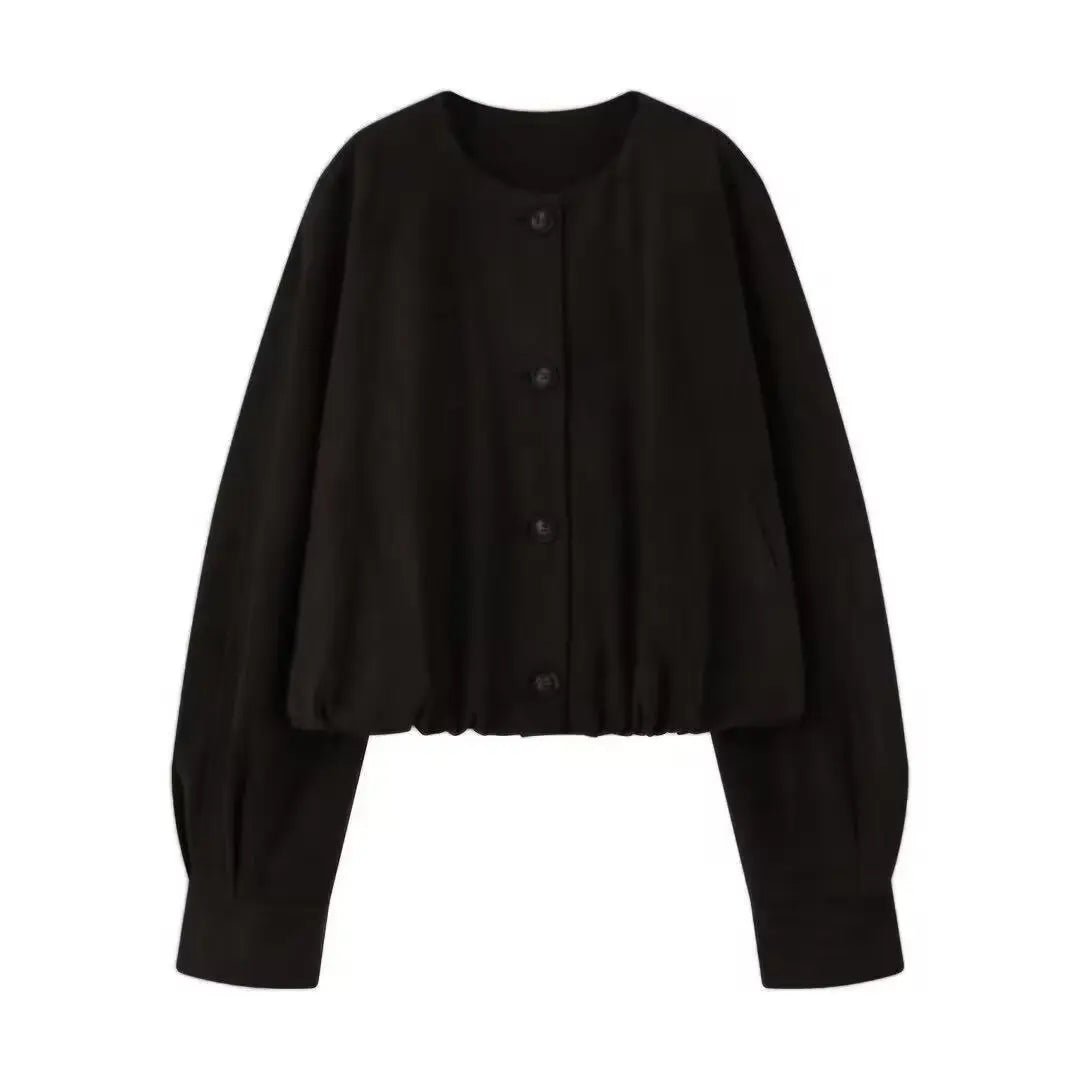 ZEYA - Sheena Button Vegan Leather Jacket