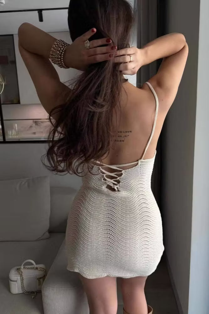 Sienna Backless Knit Tie Dress