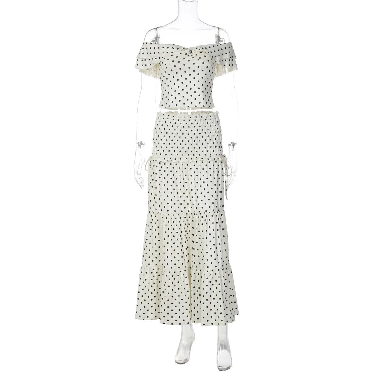 ZEYA - Simona Polka Dot Two Piece Bow Set