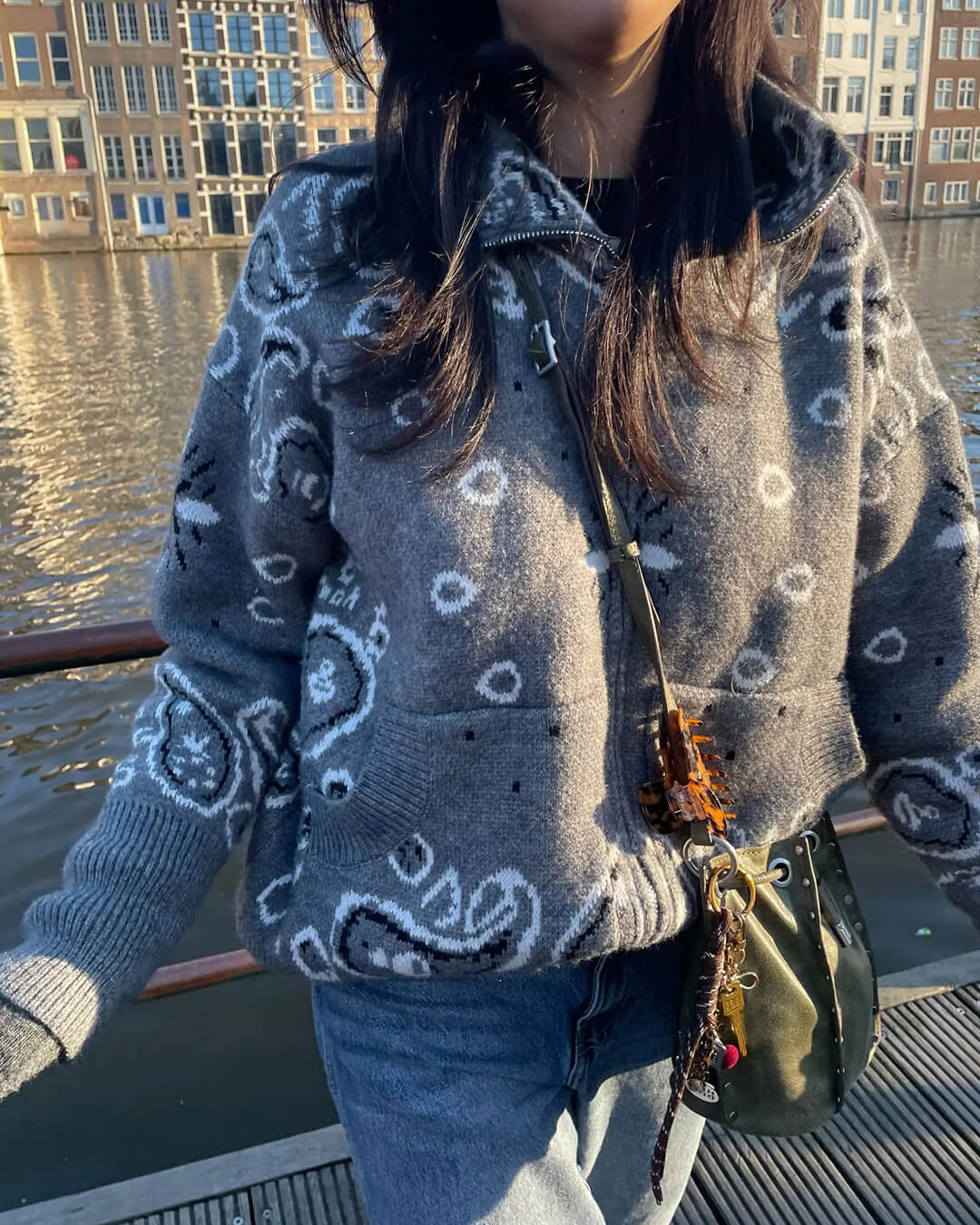 Stacey Paisley Knitted Cardigan