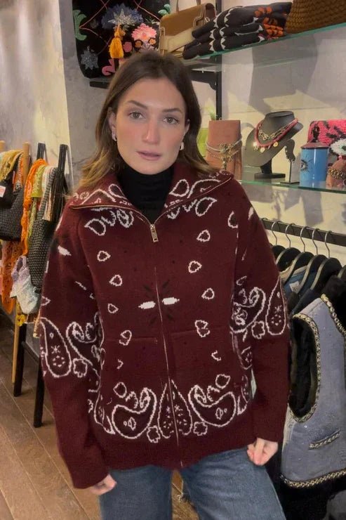 ZEYA - Stacey Paisley Knitted Cardigan
