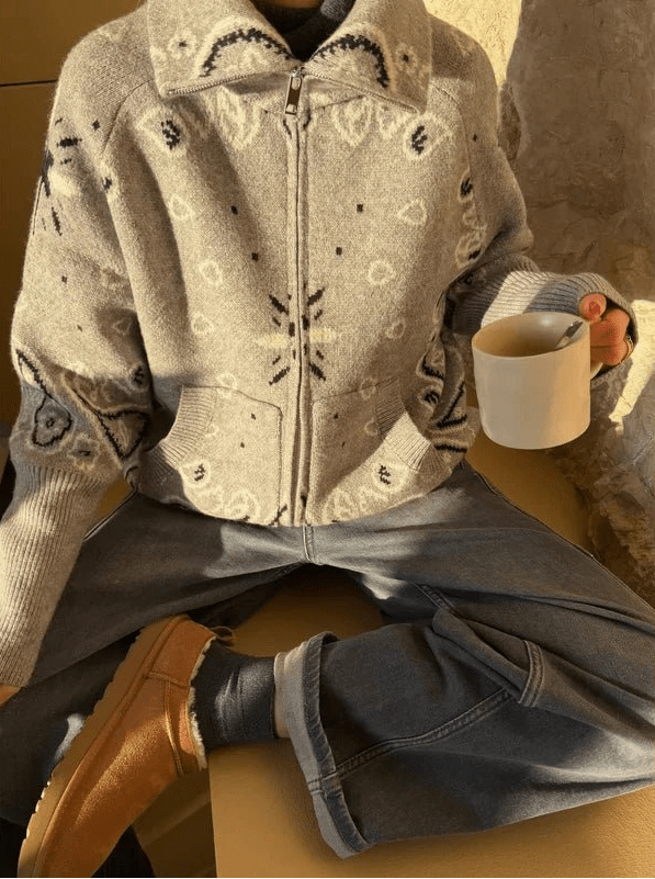 ZEYA - Stacey Paisley Knitted Cardigan