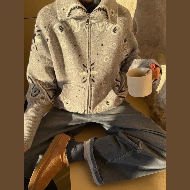 ZEYA - Stacey Paisley Knitted Cardigan