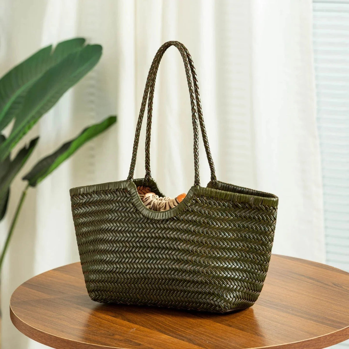 ZEYA - Tatum Handwoven Leather Tote Bag