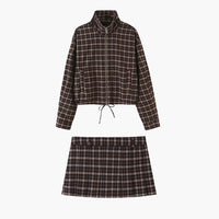 Tessa Checked Jacket & Mini Skirt Set