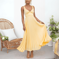 Yelena Flowing Pleated Maxi Dress