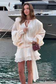 Yvanna Ruffled Chiffon Mini Dress