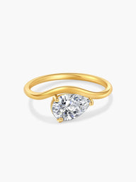 Zarina Pear-Cut Zirconia Band Ring