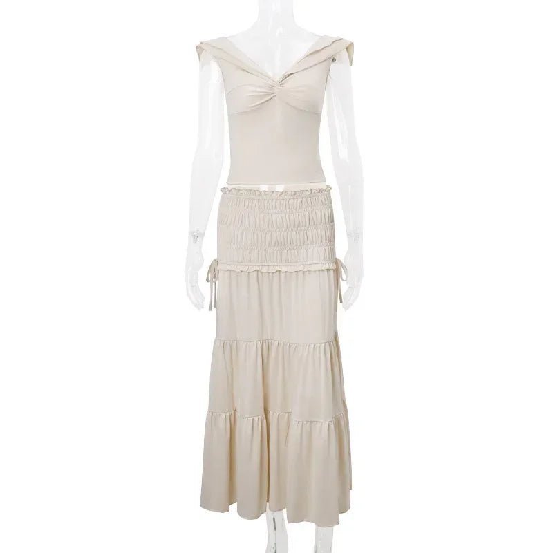 ZEYA - Zaya Ruffle Top & Flowing Maxi Skirt Set