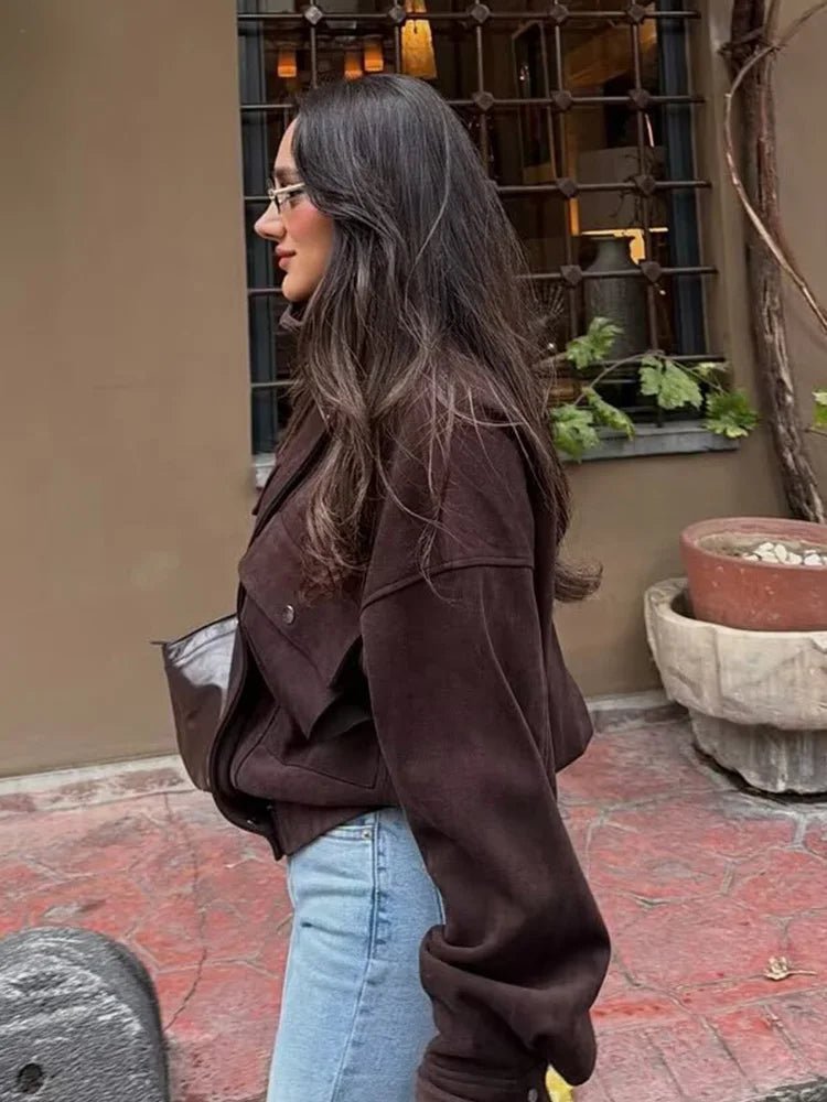ZEYA - Zoe Vintage Oversized Bomber Jacket